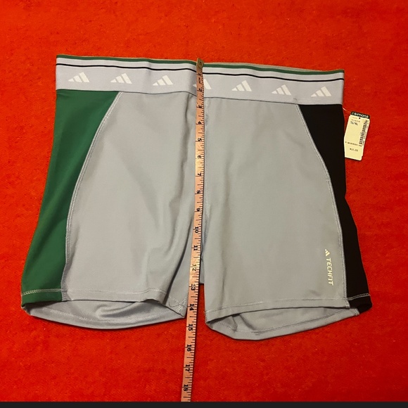 Adidas baby blue, green and black techfit colour-block bike short NWT - Picture 12 of 12